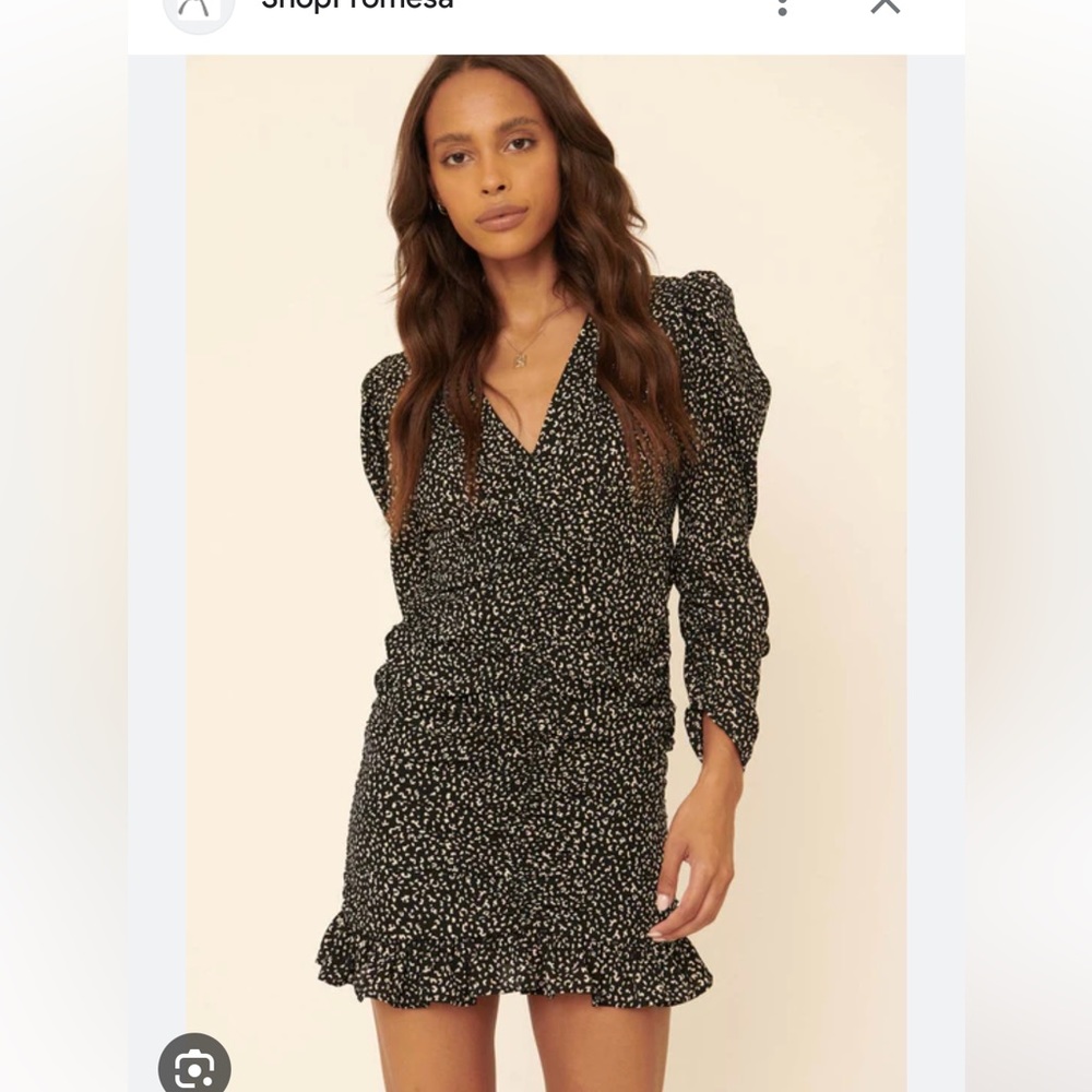 Promesa Ruched Long Sleeve Mini Dress